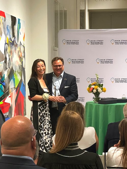 Fumiko Hoeft at reception ceremony